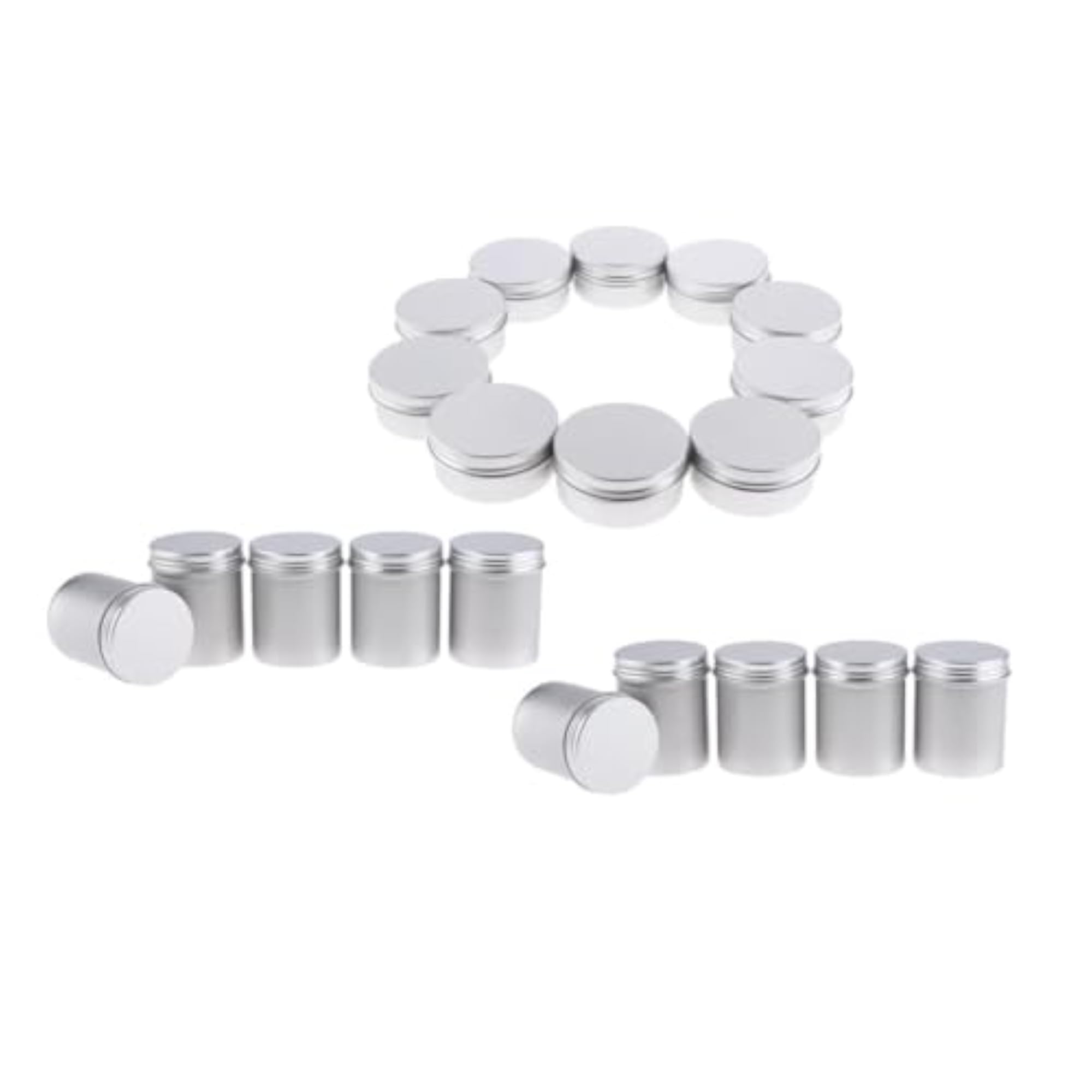 20Pcs Round Aluminum Tin Jar Cosmetic Empty Cream Container